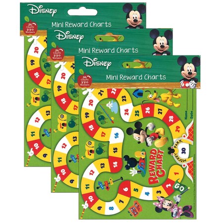 Eureka Mickey Mouse Clubhouse Mini Reward Charts + Stickers, PK3 837036